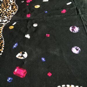 Precious Gems Animal Print Square Scarf 24"